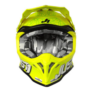 CASCO OFFROAD  J39 KINETIC CAMO RED LIME FLUO YELLOW (MATT) JUST1