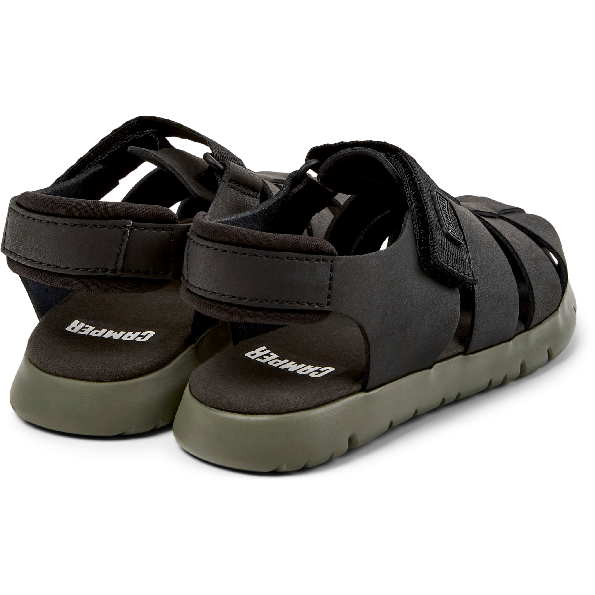 Sandalias - CAMPER Oruga Sandal - Negro - Piel de ante