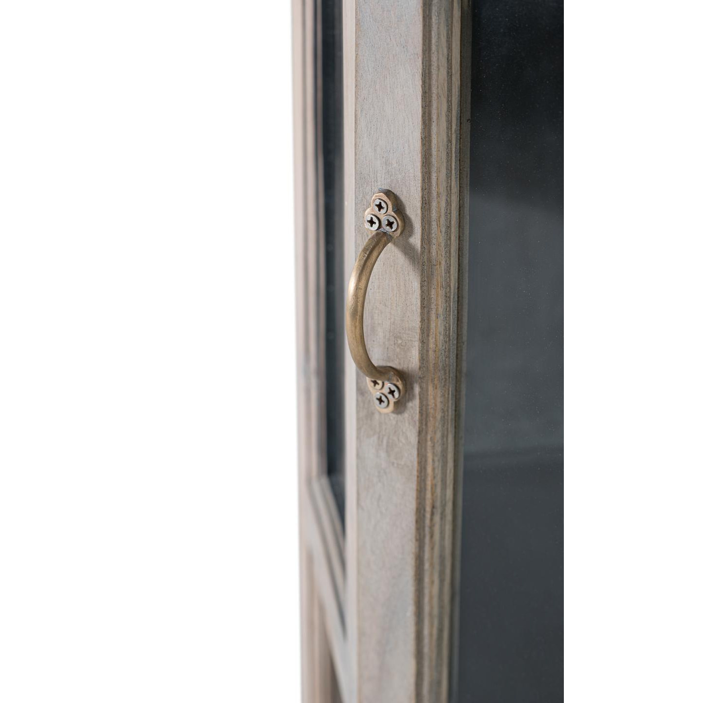 Vitrina de Madera de Mango 74 Cm Estilo Rústico Vintage