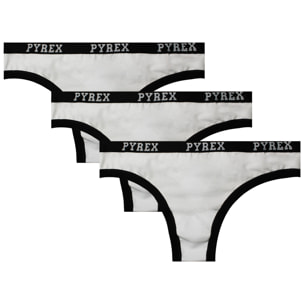 Slip Vita Bassa Donna Pyrex Cotone Bielastico Pacco da 3pz, Art.253400 Bianco