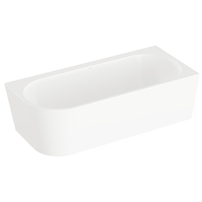 Baignoire murale angle à droite VITRA Geo 180x80 + pieds + siphon caché
