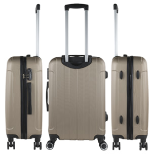 Trolley Mediano 60 Cms  Y Neceser Itaca Diamond Champagne