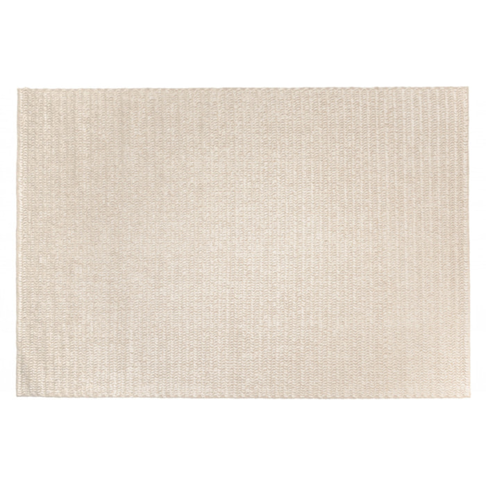 QUENTIN - Tapis rectangulaire 200x290cm en laine tissée couleur beige