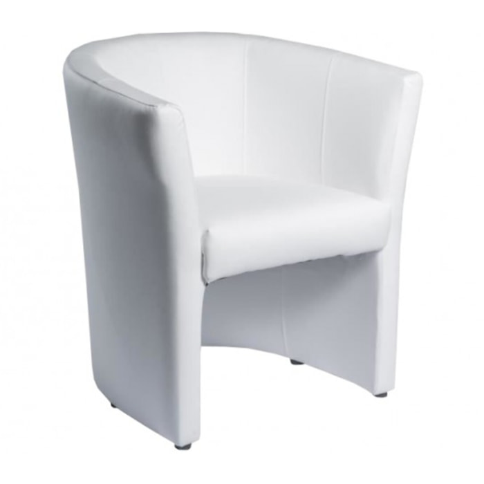 Fauteuil classique en simili - 2 coloris - LILOU