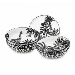Lot de 6 assiettes creuses, SAVANA
