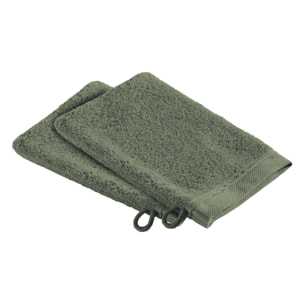 Lot de 2 gants de toilette en coton bio, DOUCEUR NATURE