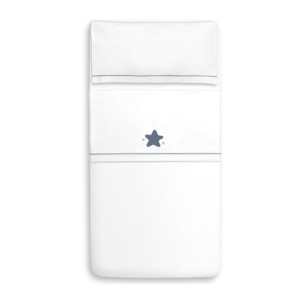 Triptico Minicuna Muselina Estrella Bco/Azul