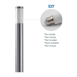 FORLIGHT Baliza Ip55 Koral 800Mm E27 23W Acero Inoxidable 1423Lm