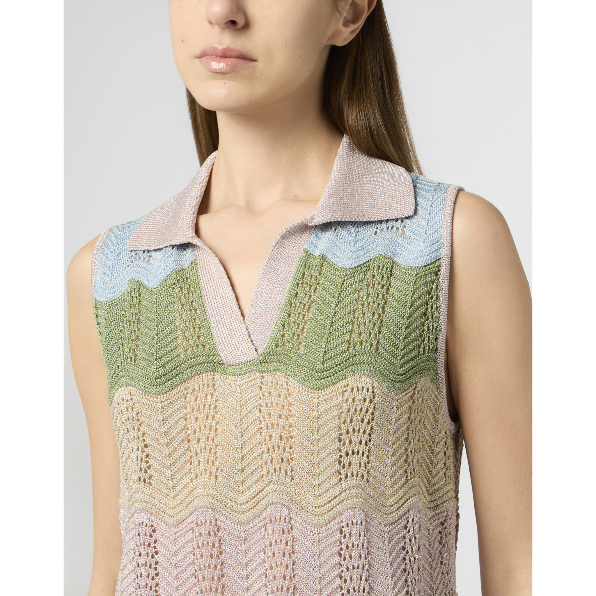 PHILIPP PLEIN Polo Neck Mini Dress Color Wave