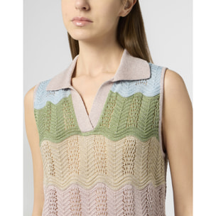 PHILIPP PLEIN Polo Neck Mini Dress Color Wave