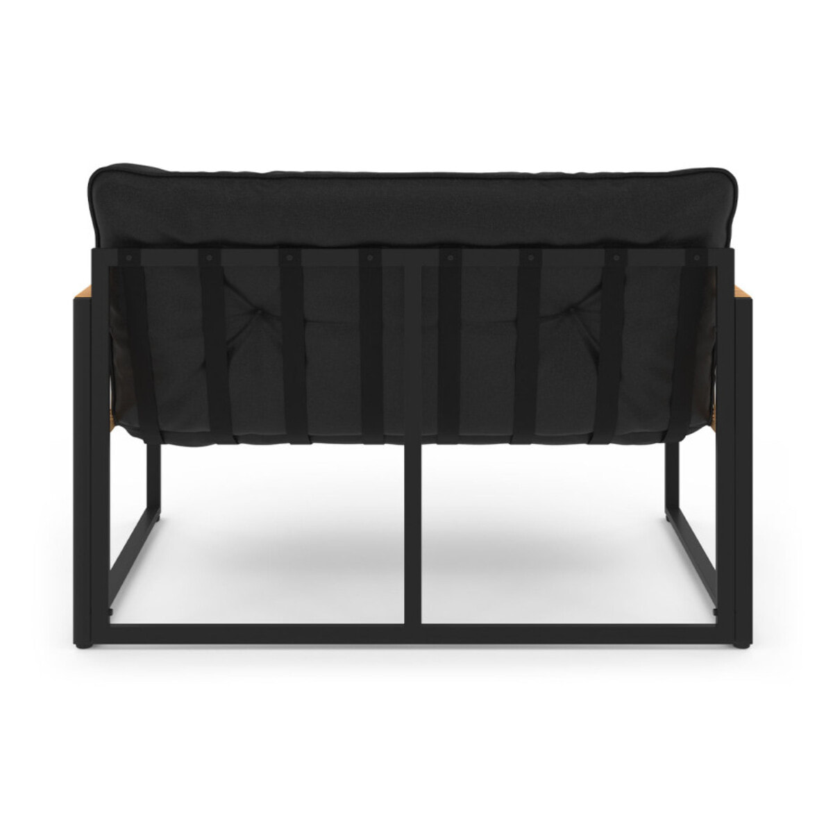 Salon de jardin Ozéa 4 places noir et cordage