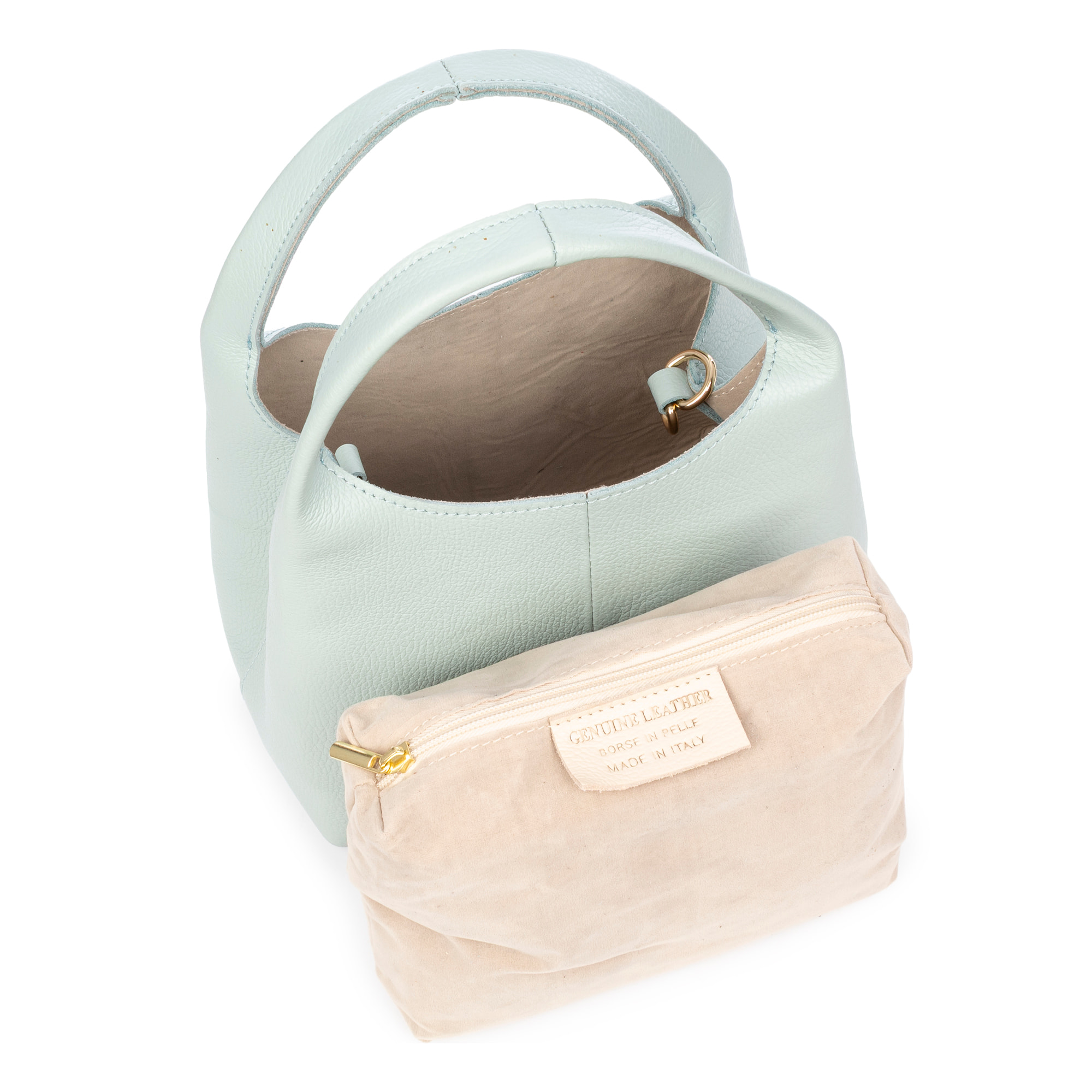 Barasso bolso de mano mujer. Piel auténtica Dollaro.