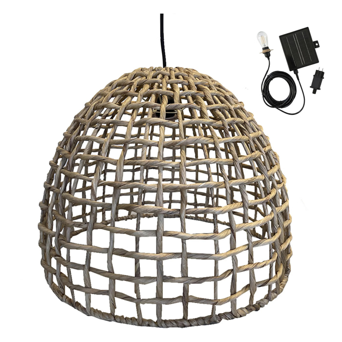 Suspension solaire AMADEO SOLAR en jacinthe d'eau avec câble hybride secteur et solaire 5m de longueur