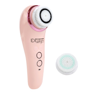 Brosse nettoyante pour le visage sonique - 3W - rose