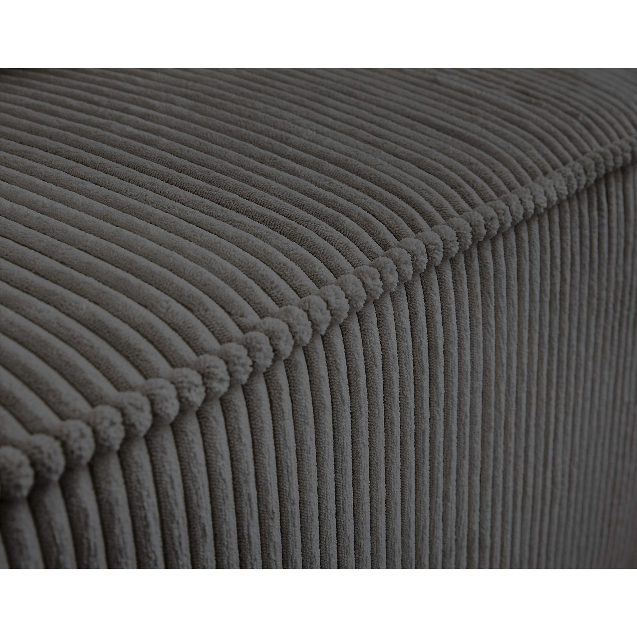 Colombine - module d'assise - en velours côtelé - Gris foncé