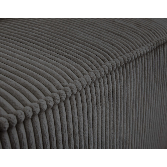 Colombine - module d'assise - en velours côtelé - Gris foncé