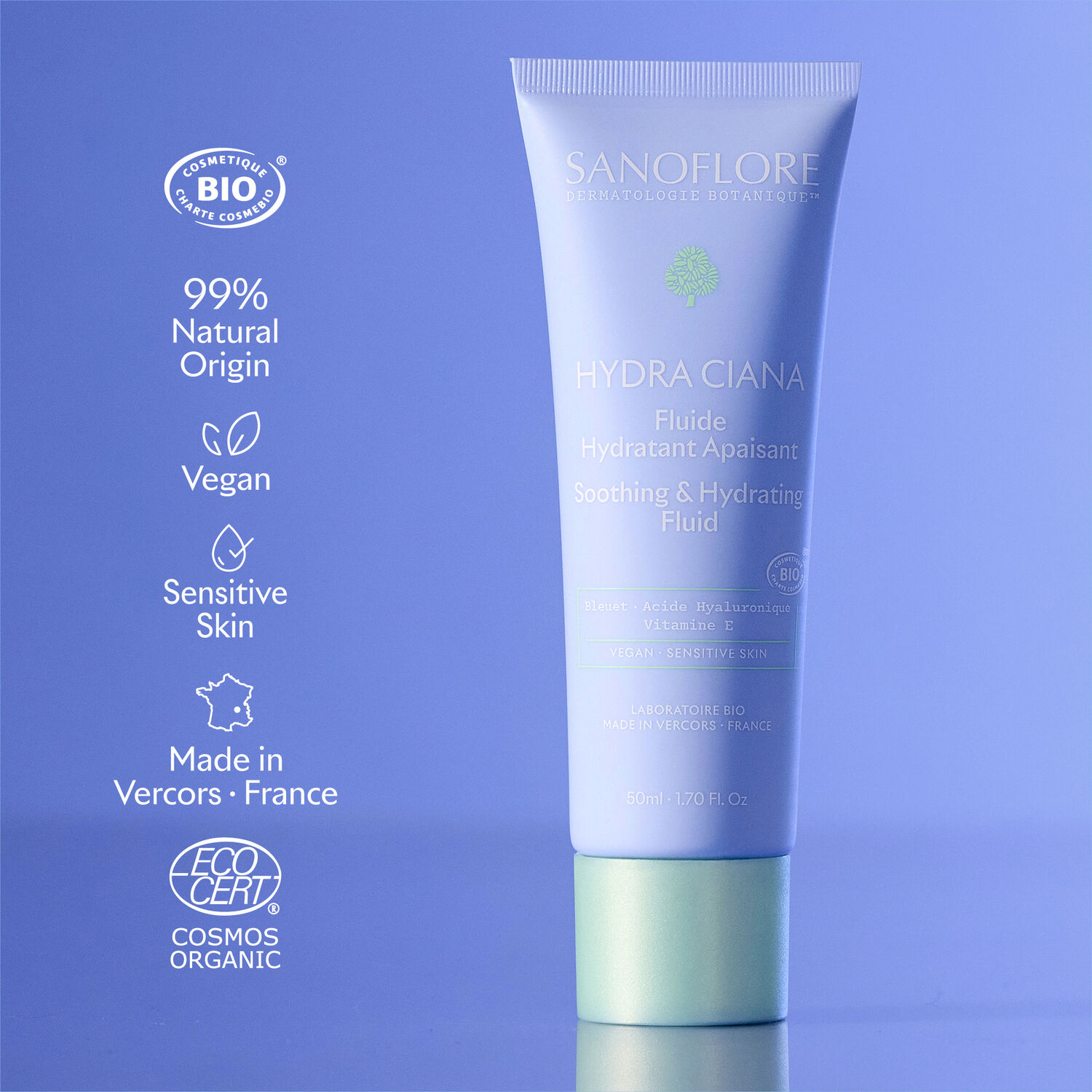 Hydra Ciana - Fluide Hydratant Apaisant 50 ml