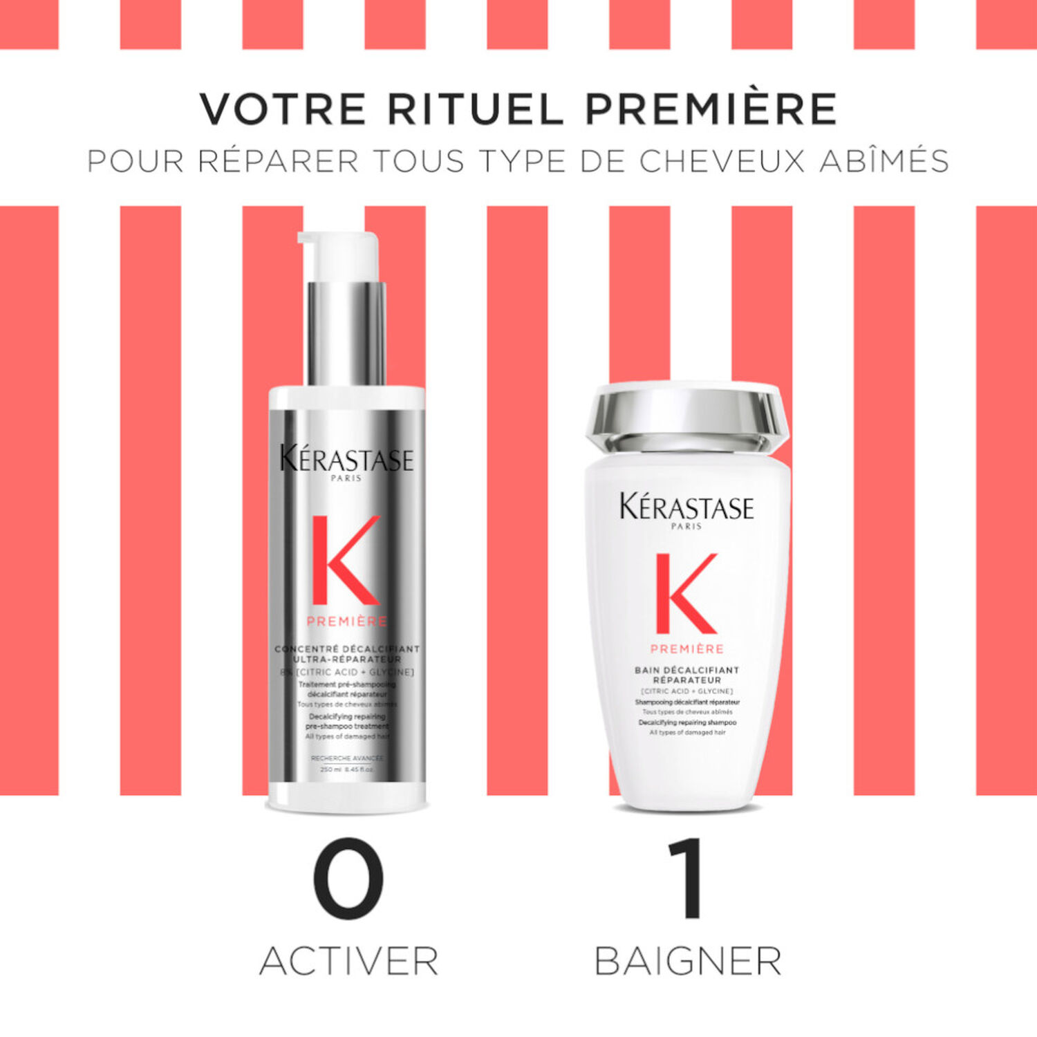 Première - Coffret Shampooing 250 ml + Concentré Décalcifiant 250 ml