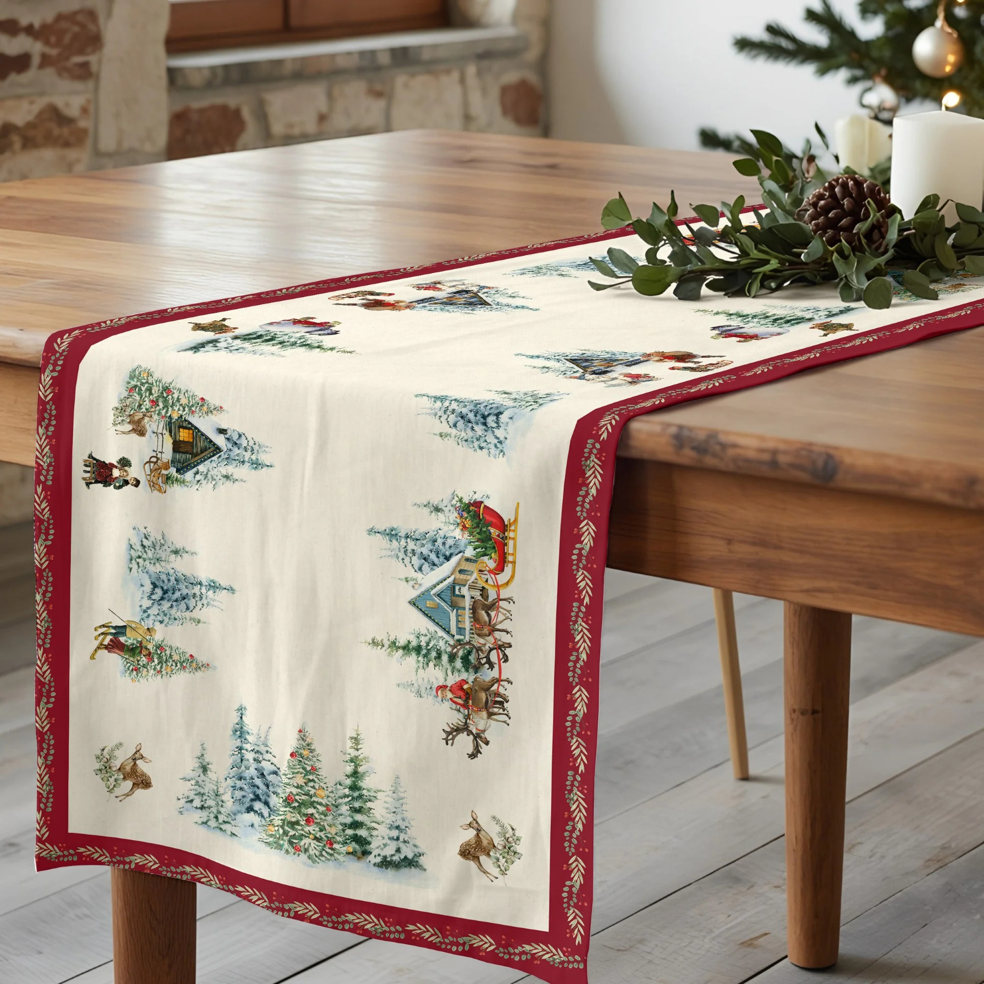 Chemin de table Christmas Landscape