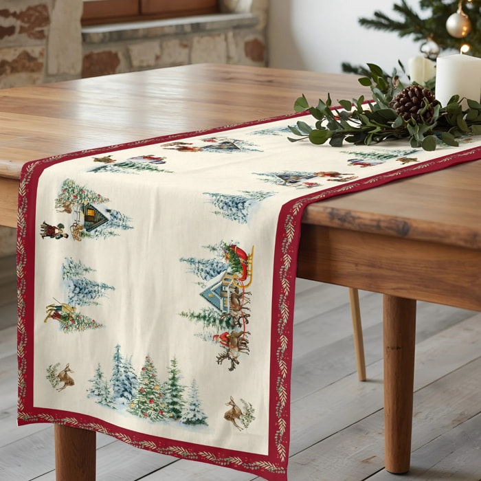 Chemin de table Christmas Landscape