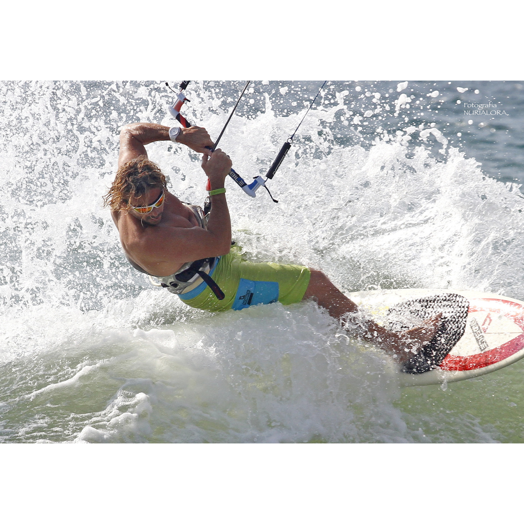 Gafas de deportes acuáticos OCEAN TIERRA DE FUEGO - Blanco / Revo roja