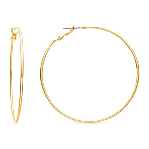 Pendientes de 60mm de diámetro acabado oro amarillo de 18k