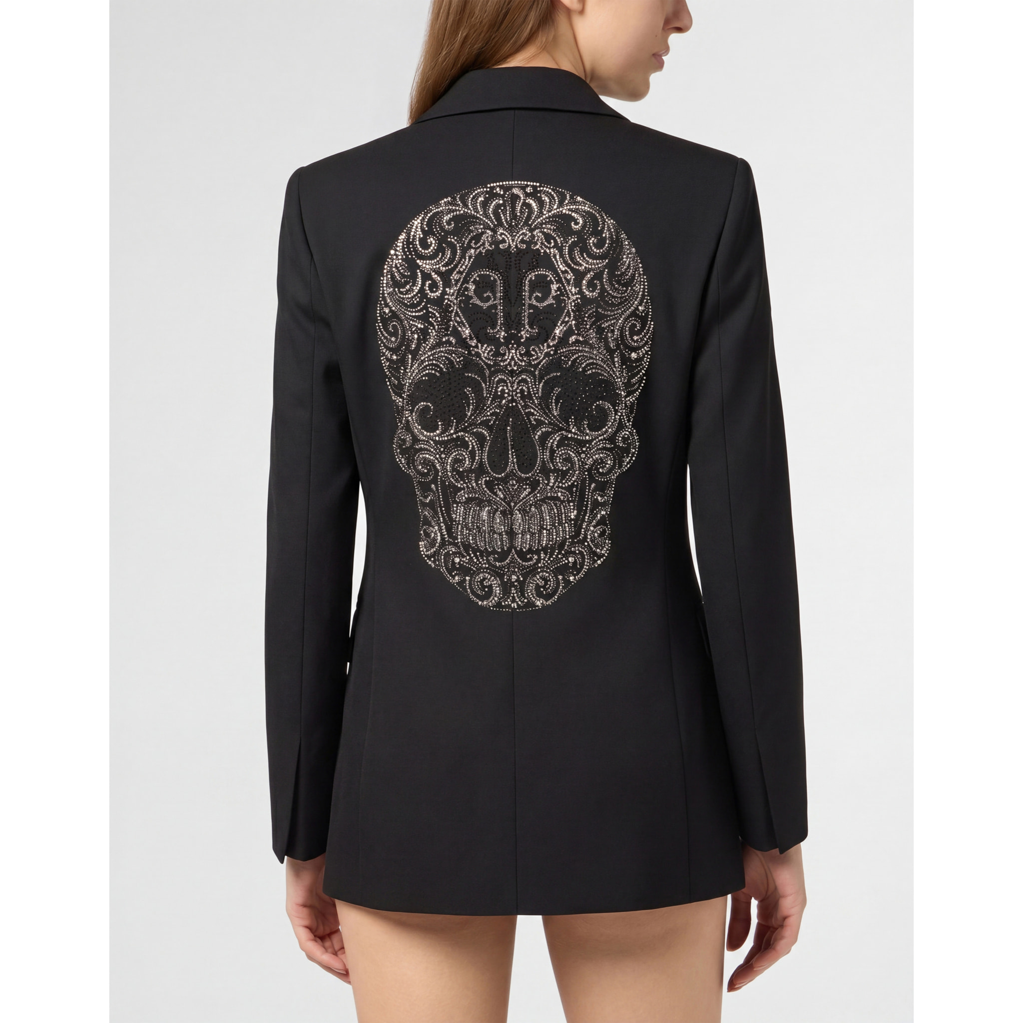PHILIPP PLEIN Boyfriend's Fit Blazer Baroque Skull