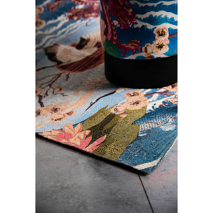 Tappetino antiscivolo Excelsa Fuji in poliestere e cotone 165x110x0,5 cm multicolore