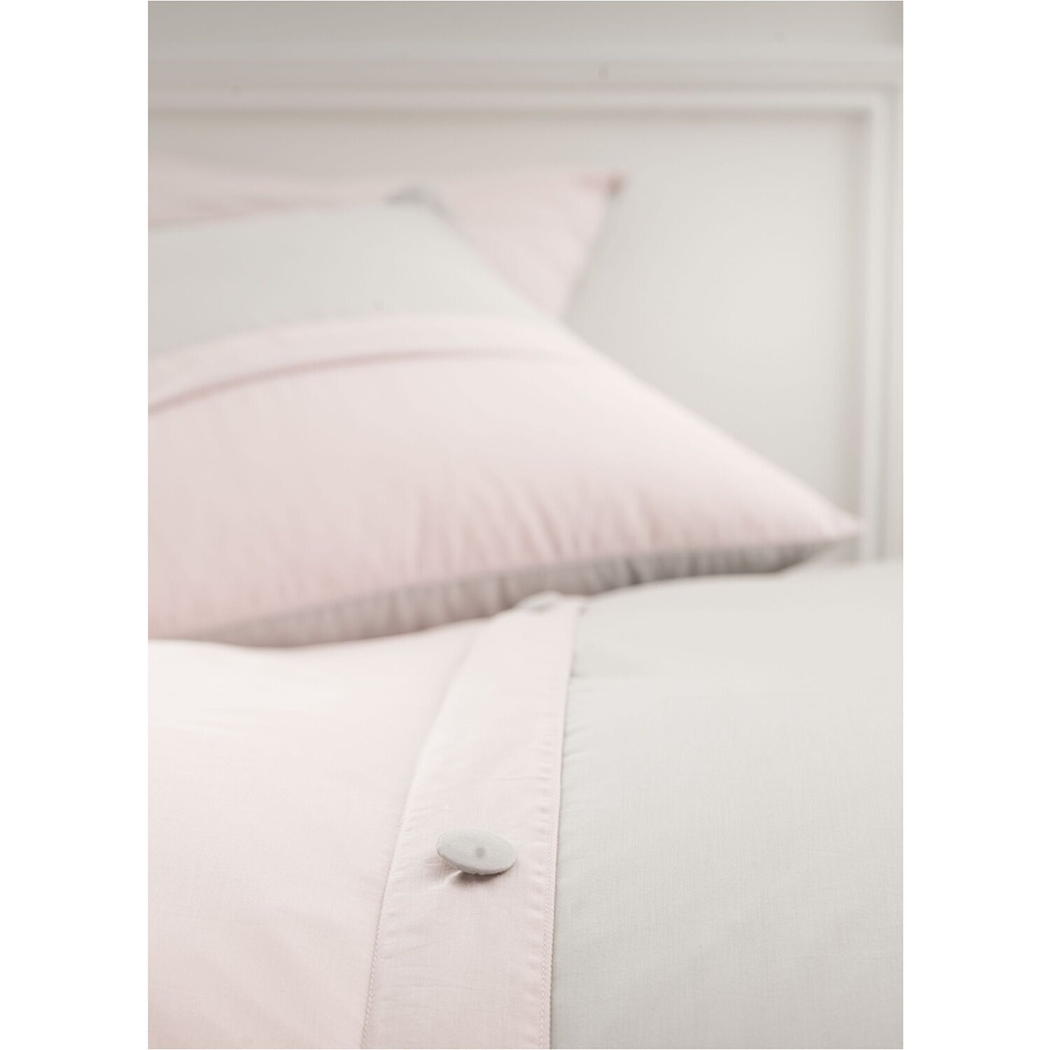Parure housse de couette percale zinc/pdl