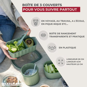 Boîte de 3 couverts réemployables Fackelmann Storage