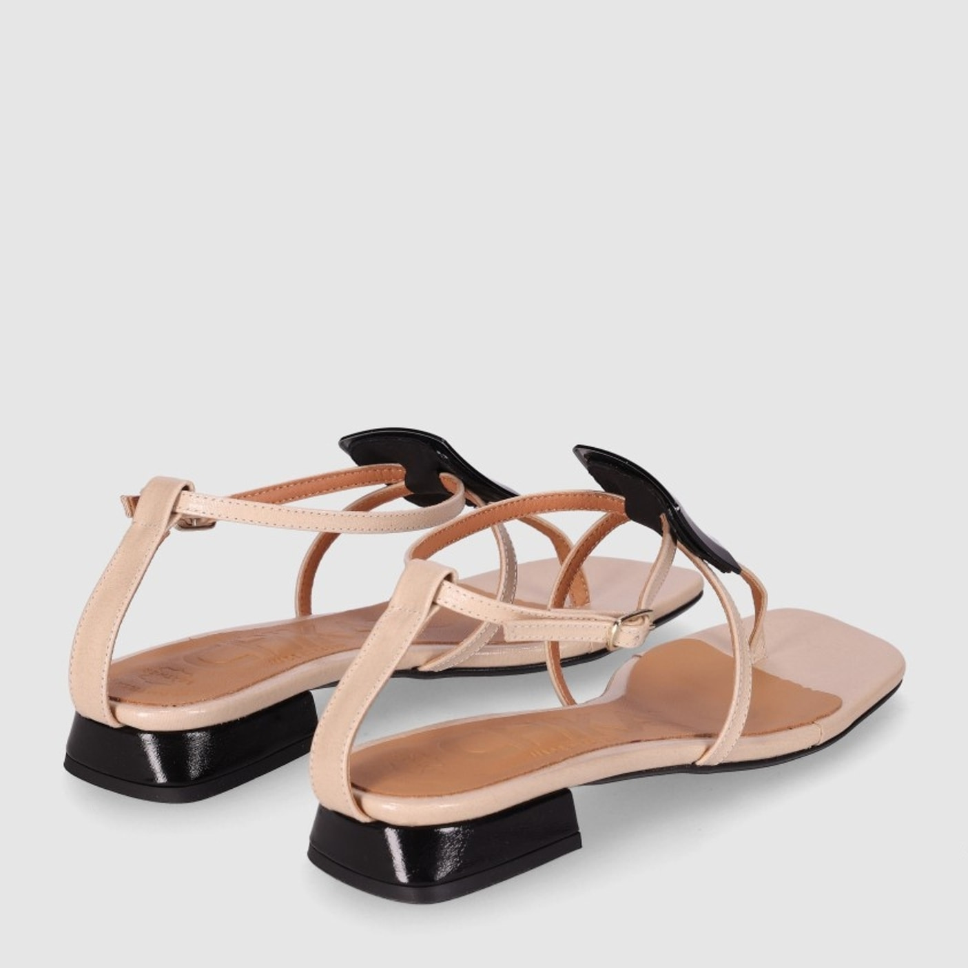 Sandalias - Beig - Tacón: 3 cm