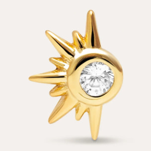 Pendiente Suelto Solar Plata Baño Oro