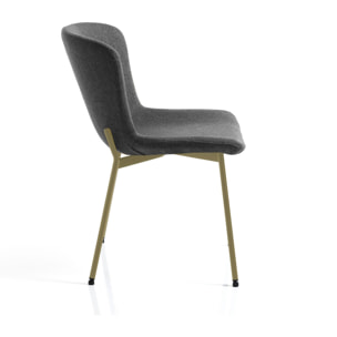 Oresteluchetta Set 4 Sedie RANN GREY GOLD