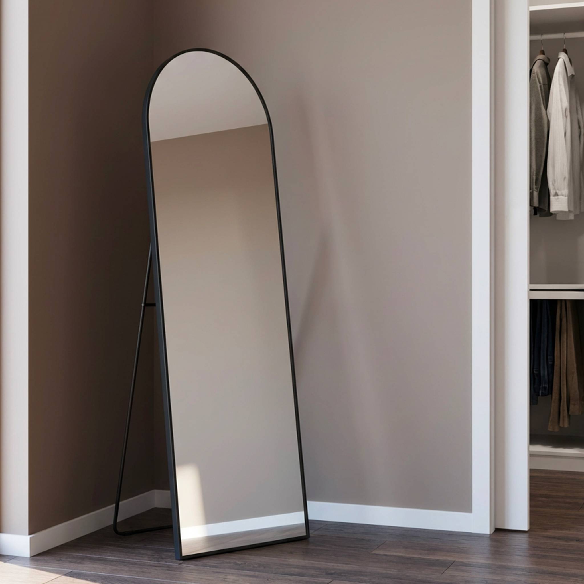 Miroir sur pied aluminium JUSTIN