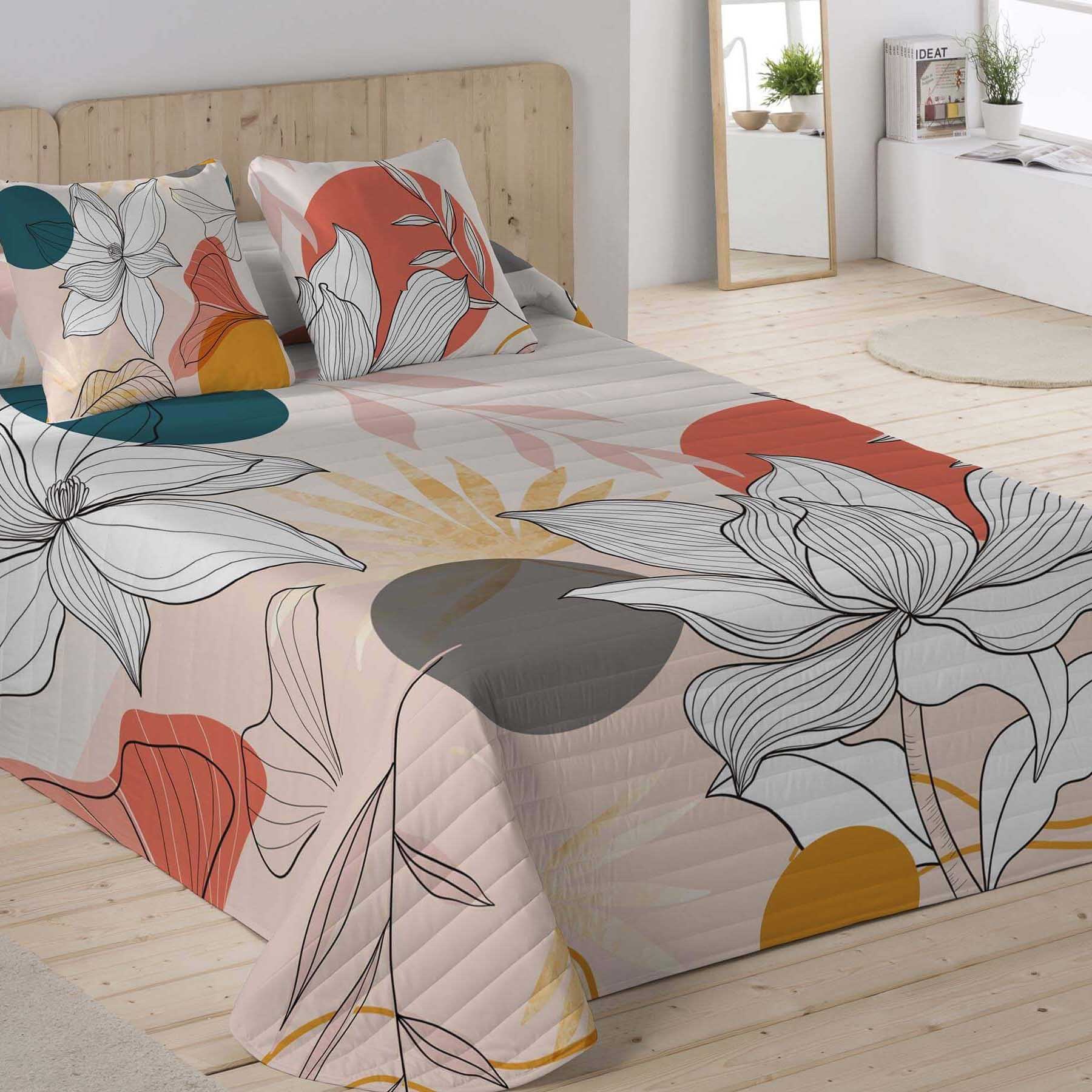 Icehome - Colcha Bouti Estampada - 100% Algodón - 70 gr/m² - Naida