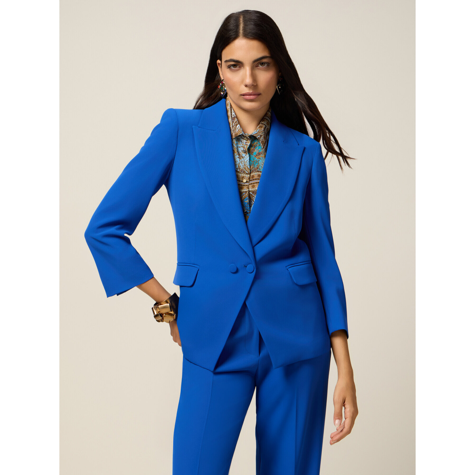 Oltre - Blazer cruzado - Azul