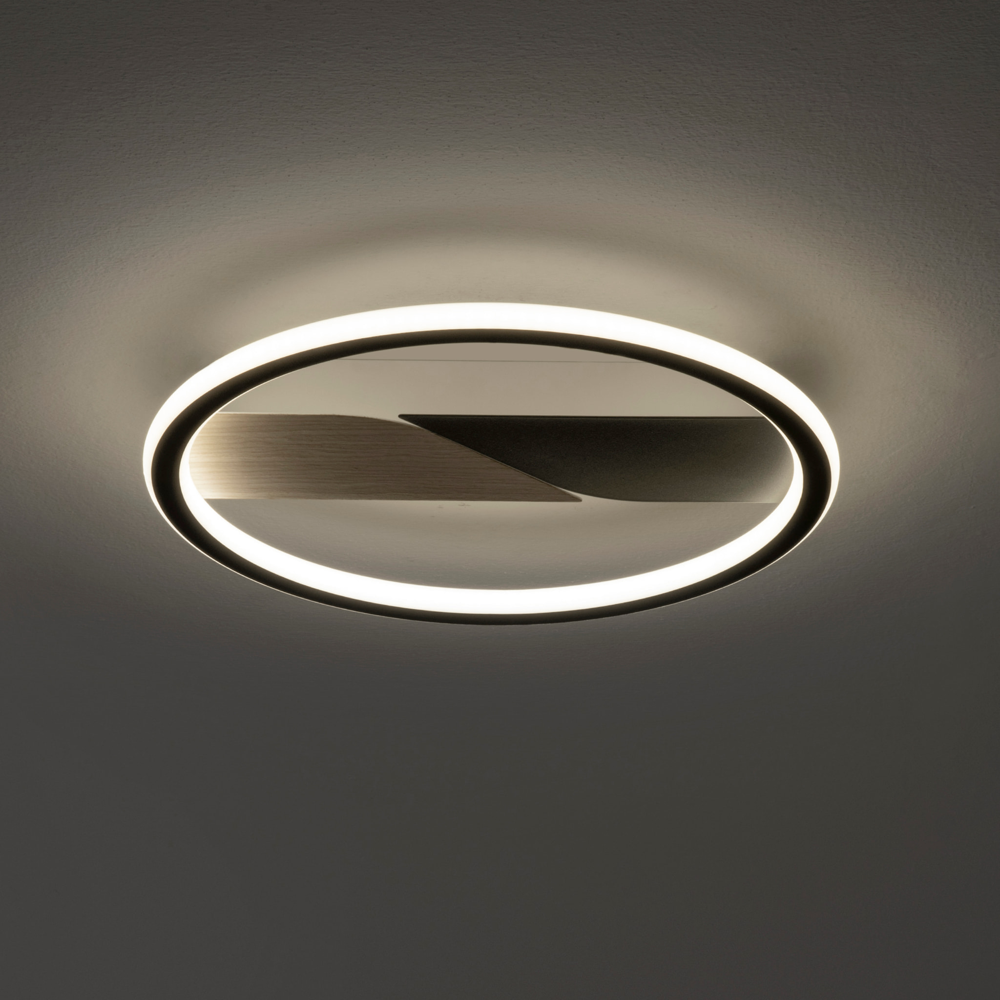 Forlight - Plafón LED 21W Blanco Neutro, Diseño Moderno y Minimalista, Aluminio Negro, Luz Equilibrada 4000K, Ideal para Interiores, Diámetro 36 cm, Regulación ON-OFF