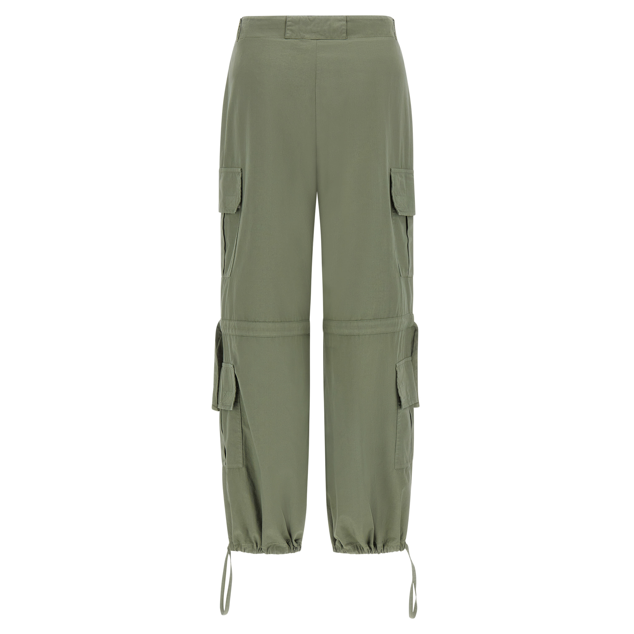 Pantaloni cargo con doppie tasche e coulisse intermedia