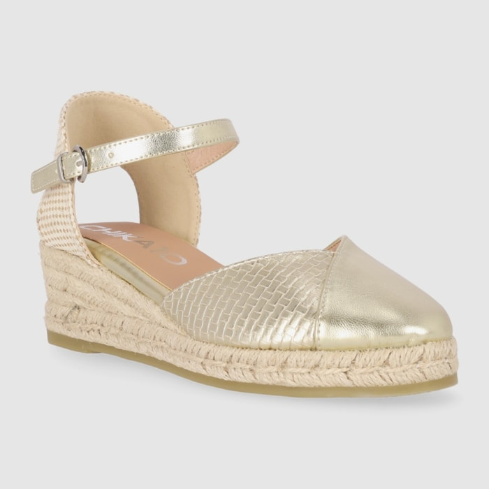 Sandalias - Oro - Tacón: 5 cm