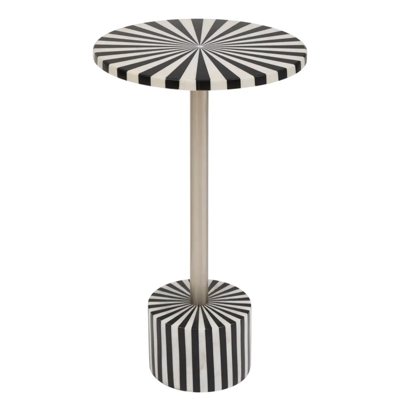 Table d'appoint Nema noir et blanc 36x36x58,5cm
