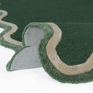 Tapis en mélange de laine à bordure festonnée RIVO