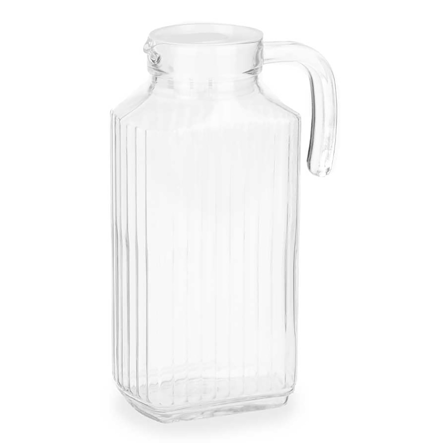 Caraffa in vetro con manico, ideale per il frigorifero con capacità di 1,8L.