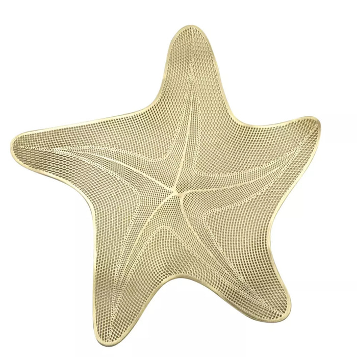 Lot de 6 Dessous d'assiette étoile de mer dorée