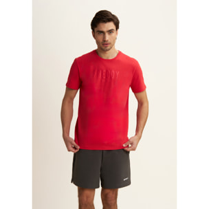 T-shirt in Cotone con Stampa frontale in tono colore