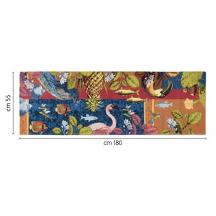 Tappeto da pavimento Excelsa Rhapsody poliestere e cotone 55x180x0,7 cm multicolore