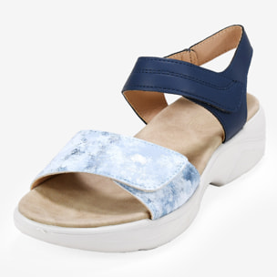 Sandalias deportivas azules con velcro