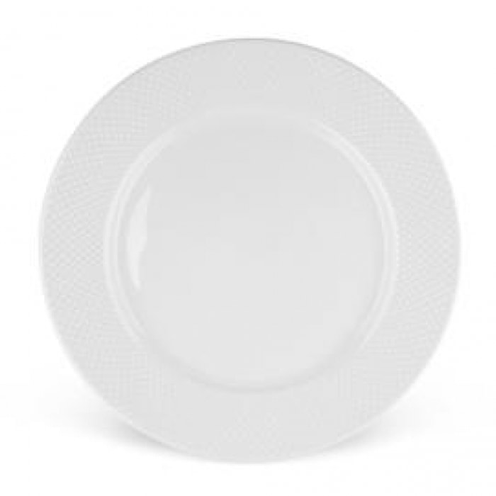 Lot de 6 assiettes plates blanc - "serenity"