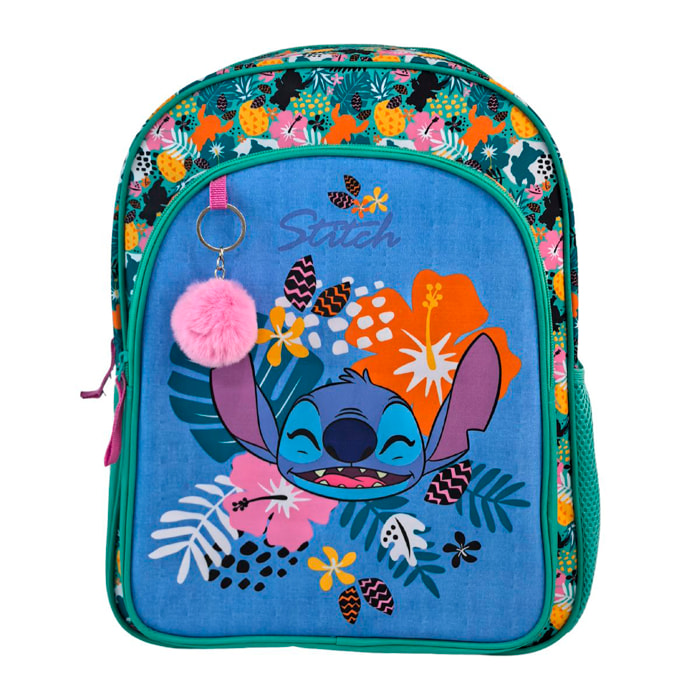 Stitch Tropical Mochila Primaria con doble compartimento adaptable a carro.