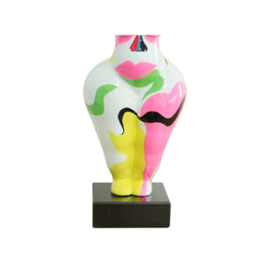 Statue femme en résine bras levés multicolore H54cm - SUBHA 03