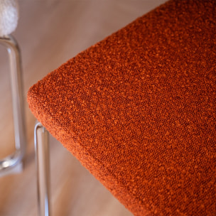 Lot de 2 chaises en cannage et tissu bouclé - MUSE